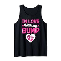 Funny Pregnancy Valentine's Day In Love With My Cute Bump Tank Top
