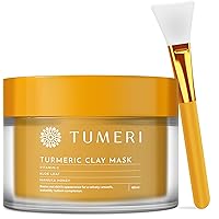 Turmeric Clay Mask - With Vitamin C Clay Face Mask with Manuka Honey - Turmeric Skin Care, Deep Cleansing Facial Mask Improves Skin, Scarring and Refining - 4.5 oz