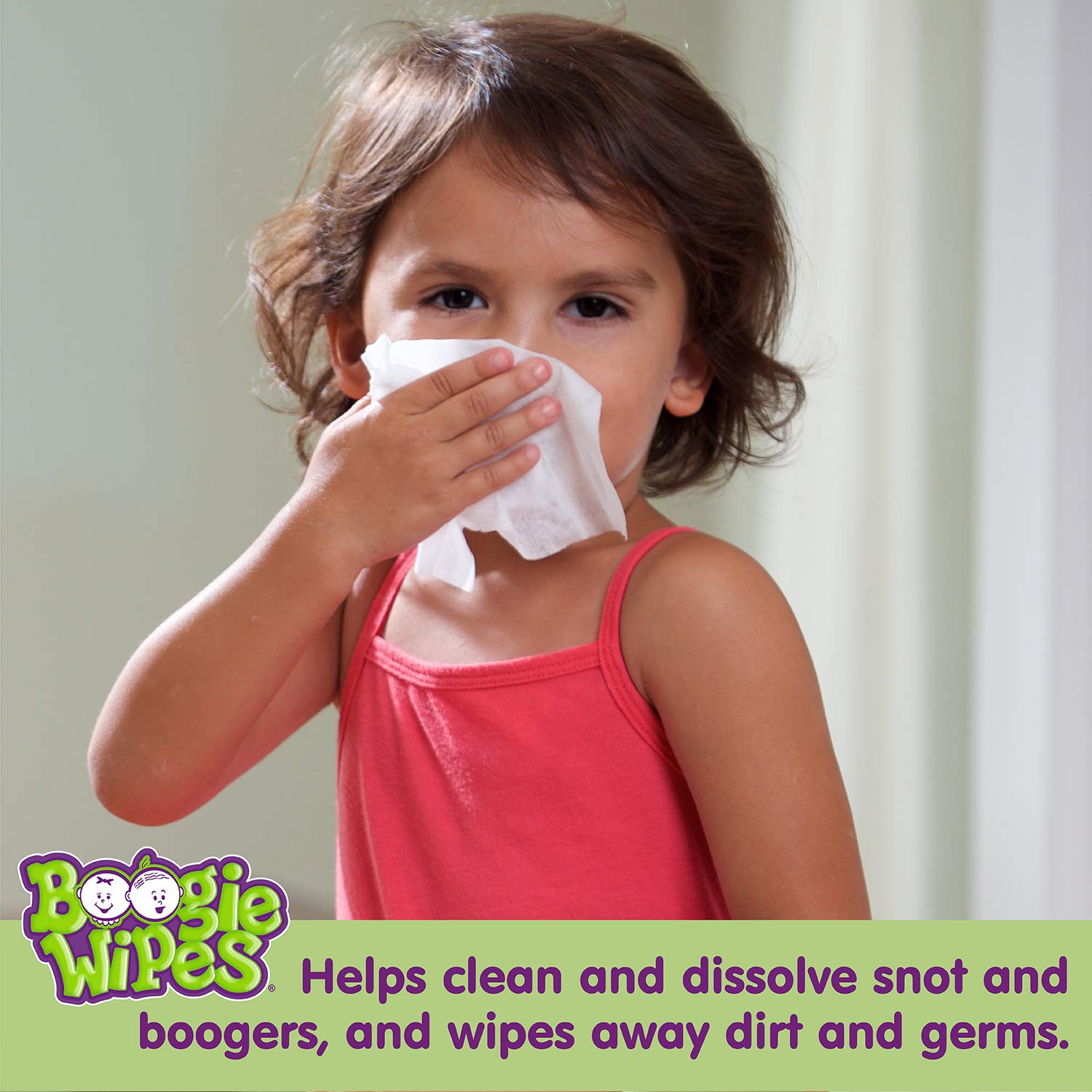Baby Boogie Wipes, Made with Natural Saline for Stuffy Noses, Unscented, 30 Wipes (Pack of 3)