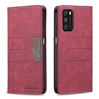 Flip Case for Xiaomi Poco M3,Color Matching Pu Leather Wallet Kickstand Magnetic Closure Cover for Xiaomi Poco M3