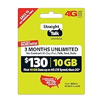 Straight Talk 3 Months Unlimited Service Card (Mail Delivery)