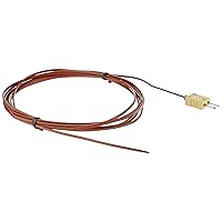 Digi-Sense AO-18525-33 Type K T/C Insulated Wire Probe with Sealed Tip W/Mini CON, 10' L 24 AWG