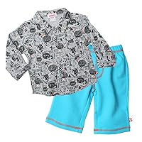 Zutano Baby Boys Super Clever Button Shirt and Ft Pant Set