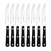 HENCKELS Razor-Sharp Steak Knife Set of 8, German Engineered Informed by 100+ Years of Mastery,Black