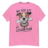 My Dog Ate My Lesson Plan Funny Teacher T-Shirt | Cute Puppy Humor Tee