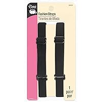 Dritz 53112 Detachable & Adjustable Fashion Straps, One Size, Black
