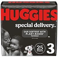 Huggies Special Delivery Hypoallergenic Baby Diapers Size 3 (16-28 lbs), 25 Ct, Fragrance Free, Safe for Sensitive Skin
