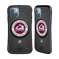 Head Case Designs Officially Licensed NHL Puck Texture Colorado Avalanche Hybrid Case Compatible with Apple iPhone 13