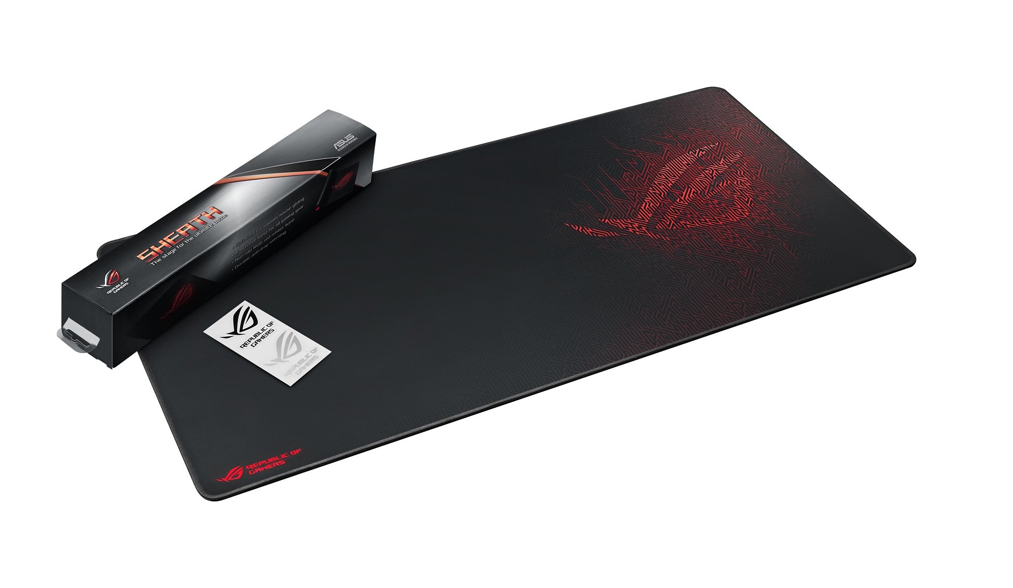 ASUS ROG Sheath Extended Gaming Mouse Pad - Ultra-Smooth Surface for Pixel-Precise Mouse Control | Durable Anti-Fray Stitching | Non-Slip Rubber Base | Light & Portable