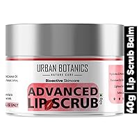 UrbanBotanics® Advanced Lip Scrub Balm - Lightening and Brightening Dark Lips - Lip Scrub For Women & Men Smoker/Dry/Chapped Lip Care (Color : Red), 40 Grams