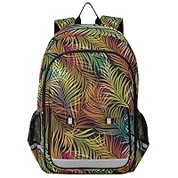 ALAZA Rainbow Palm Leaves Backpack Bookbag Laptop Notebook Bag Casual Travel Daypack for Women Men Fits15.6 Laptop