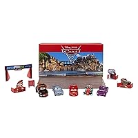 Mattel Disney and Pixar Cars Vehicle Set of 5 Collectible Character Toy Cars & Tool Cart, Inspired by World Grand Prix from Cars 2