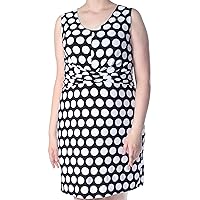 I-N-C Womens Dot Print Blouson Dress