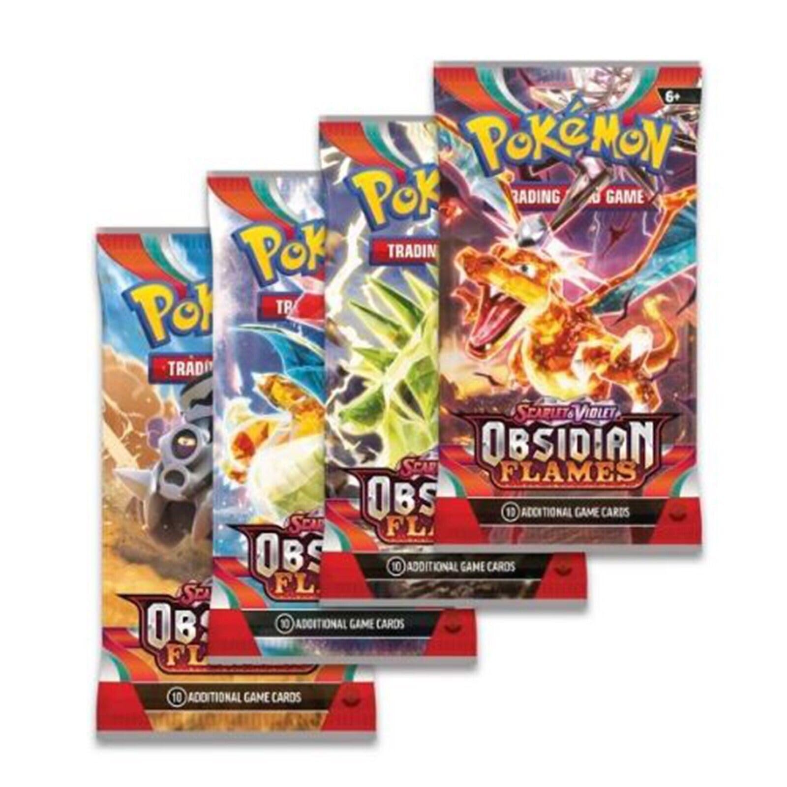 Pokemon - Booster Pack Lot - Obsidian Flames - x4 - Pack Artwork May Vary