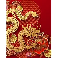 Golden Dragon: Happy New Year | College-Rule Notebook 8.5x11