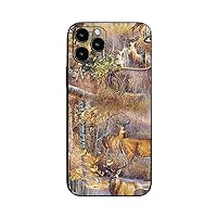 MightySkins Glossy Glitter Skin for Apple iPhone 12 Pro - Deer Pattern | Protective, Durable High-Gloss Glitter Finish | Easy to Apply, Remove, and Change Styles | Made in The USA