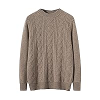 Autumn and Winter Men's Solid Color Cashmere Round Neck Long-Sleeved Pullover Casual Sweater Knitted Bottoming Shirt