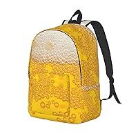 Canvas Backpack For Women Men Laptop Backpack Beer Foam Travel Daypack Lightweight Casual Backpack