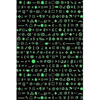 Esoteric symbols range - Unicode special characters - green terminal Composition Notebook: Journal Notebook For Adults And Kids, Diary Journal for Writing, Office Notebook