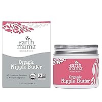 Earth Mama Organic Nipple Butter for Breastfeeding and Dry Skin, 2-Fluid Ounce