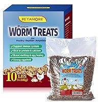 Dried Black Soldier Fly Larvae for Chickens(10lbs & 5lbs)-Superior Protein Source and Eggshell Strengthener - Alternative to Dried mealworms for Chicken