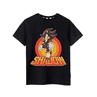 Black Boys Shadow T-Shirt | Shadow Character Design | Authentic Sonic Merchandise for Gaming Enthusiasts