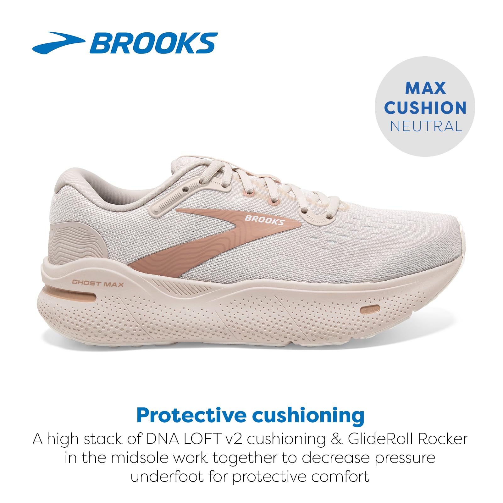 Brooks Women’s Ghost Max Cushion Neutral Running & Walking Shoe