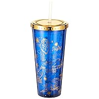 Spoontiques - Harry Potter Tumbler Constellations - Foil Cup with Straw - Navy - 20 oz