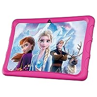 Android Tablet, 10 inch Tablet for Kids with Case, 6(2+4) + 64GB ROM 512GB Expand, Quad-Core Processor, 1280x800 IPS Screen, GPS, WiFi, Dual Camera, Bluetooth, 6000mAh (Pink Case)