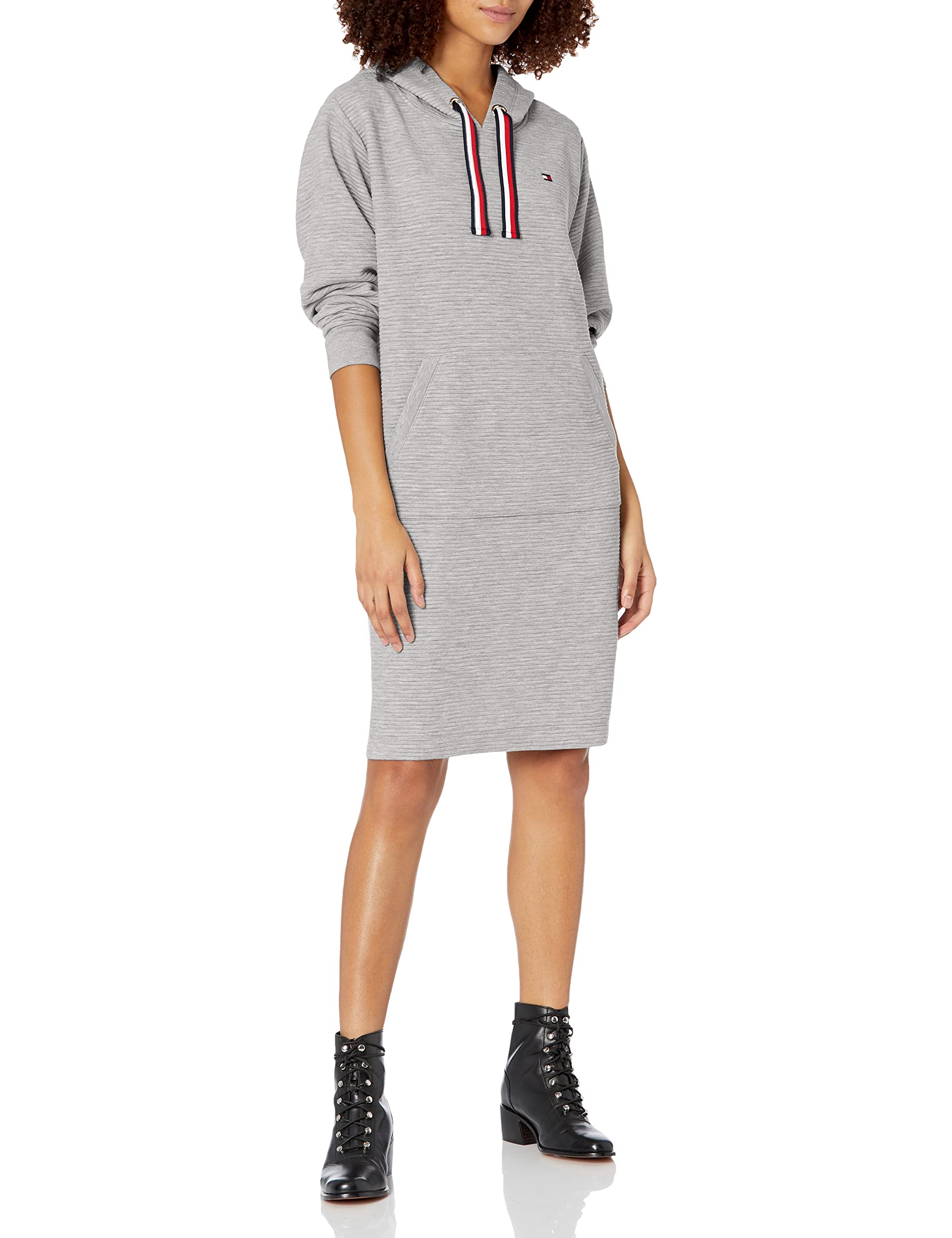 Tommy Hilfiger Plus Women's Hoodie Dress, STN Gry HTR, 3X