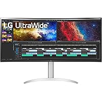 LG 38WP85C-W 38-inch Curved 21:9 UltraWide QHD+ IPS Monitor with USB Type C (90W Power delivery), DCI-P3 95% Color Gamut with HDR 10 and Tilt/Height Adjustable Stand