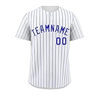 Custom Men Women Youth Baseball Jersey Pinstripe Hip Hop Shirts Personalized Stitched Name Number