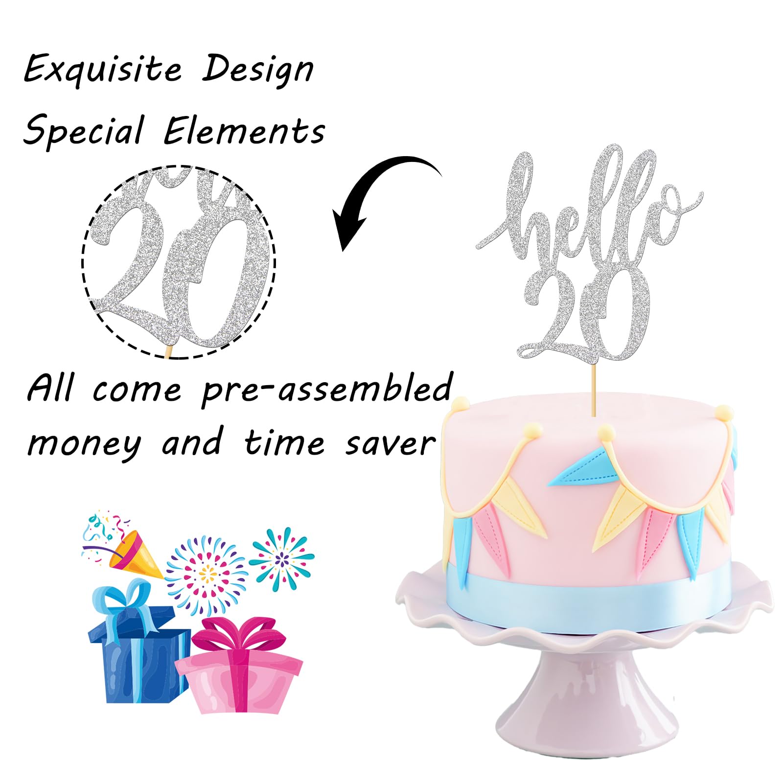 FLICK IN 20th Birthday Decorations for Girls Balloon Cake Topper Number  Foil 20 Rose Gold Price in India - Buy FLICK IN 20th Birthday Decorations  for Girls Balloon Cake Topper Number Foil