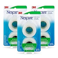 Nexcare Flexible Clear Tape, Waterproof Transparent Medical Tape, Secures Dressings and Catheter Tubing - 1 In x 10 Yds, 6 Rolls of Tape
