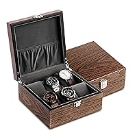 Wooden Home Men's Watch Box, Large-Capacity Multi-Function Double-Row Mechanical Watch Storage Case 1215B