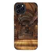 Library Bookshelf Compatible with iPhone 12/iPhone 12 Pro/12 Pro Max/12 Mini, Shockproof Protective Phone Case