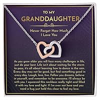 Granddaughter Necklace - Granddaughter Gifts from Grandma, Graduation Gifts for Her, Birthday Inspirational Wedding Jewelry Gifts for Granddaughter, Handmade Necklace Granddaughter Personalized Gifts