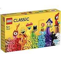 LEGO 11030 Classic Large Creative Building Set Construction Toy Set, Build a Smiley Emoji, Parrot, Flowers & More, Creative Building Blocks for Children, Boys, Girls from 5 Years