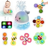 Bath Toys for babier 6-12 Months - Toddla Whale Bath Toy Sprinkler - Suction Cup Spinner Toy for Baby Bathtub Tub Toys for Toddlers 1-3 Toddlers Birthday Gift for 1 2 3 4 5 Year Old Boys Girls