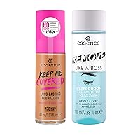 essence Keep Me Covered Long-Lasting Foundation 170 & Remove Like a Boss Waterproof Makeup Remover Bundle | Vegan & Cruelty Free