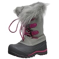 Northside Girl's Snow Drop II Boot, Light Gray/Fuchsia, Size 12 Medium US Little Kid