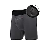 Re:Luxe Paradise Pocket Ball Pouch Boxer Briefs w/fly, Performance Fabric, No Ride Up Legs, Anti-Chafing