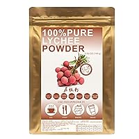 Plant Gift 100% Pure Lychee Powder 荔枝粉 Natural Meal Powder, Wild Grown and Freeze Dried, Natural Flavor for Beverage, Smoothie and Baking, No GMOs 100G