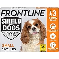 FRONTLINE Shield Flea & Tick Treatment for Small Dogs 11-20 lbs., Count of 3