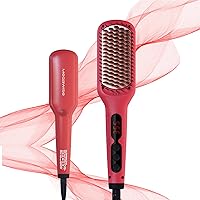 Hair Straightener Brush（Tomato Red）