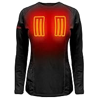ActionHeat 5V Base Layer Battery Heated Shirt for Women w/ 3 Heat Zones for Camping, Skiing, Hunting, Fishing, Golf