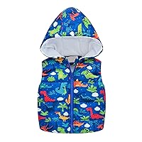 6 Month Boy Clothes Winter Hooded Warm Coat Sleeveless Toddler Baby Windproof Girls Camouflage Boys (Blue, 5-6 Years)
