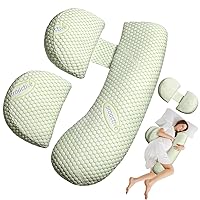 Pregnancy Pillow, Maternity Pillow for Pregnant Women, Soft Baby Bub Maternity Pillow with Detachable & Adjustable Pillow Cover, HIPS Legs