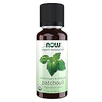 NOW Essential Oils, Organic Patchouli Oil, Earthy Aromatherapy Scent, Steam Distilled, 100% Pure, Vegan, Child Resistant Cap, 1-Ounce