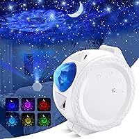 Star Projector with 13 Lighting Effects, Voice & Touch Control, Adjustable Base - For Babies & Adults